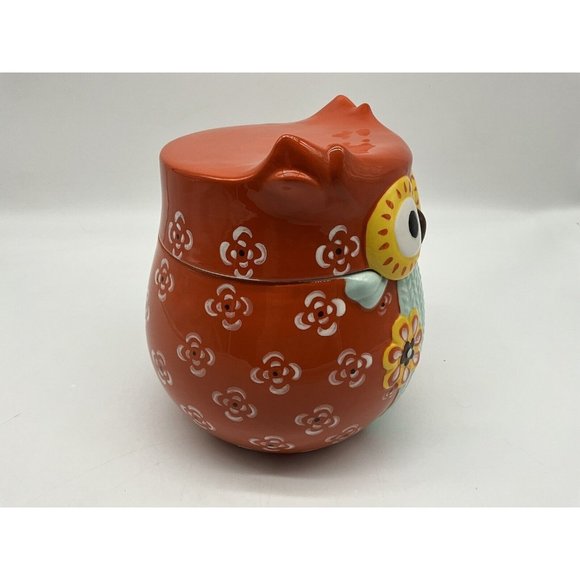 Colorful Owl Ceramic Cookie Jar Kitchen Storage Food Storage Farmhouse Decor - Picture 14 of 16